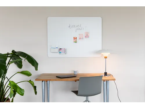 Mat Glasbord 90x120cm Warm Grey Ronde Hoeken