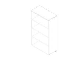 kantoorstelling,HxBxD 1600x900x450mm,3xhouten vloer,4ordnerhoogtes - 1