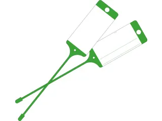 Goederenlabel PP groen blanco gelijnd - 1
