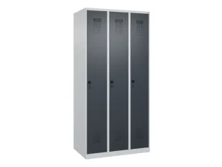 locker,HxBxD 1850x900x500mm,3vak,vak B 300mm,draaigrendel - 3