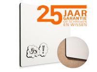 Whiteboard Frameloos Curve 118x178cm Emaille Ronde Hoek Zwarte Rand