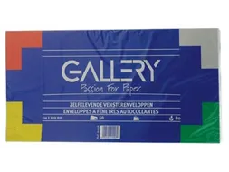 Gallery Enveloppen 114x229mm Venster Rechts Stripsluiting