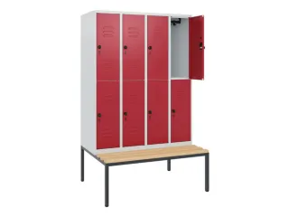 Dubbeldekse dekenkist,HxBxD 1950x1200x815mm,4x2vak.,vak B 300mm - 2