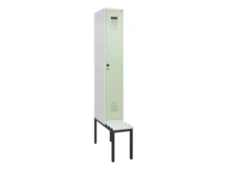 locker met bank,HxBxD 2120x300x815mm,1vak,vak B 300mm,draaigrendel - 2