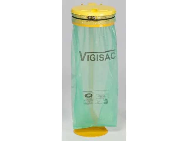 Afvalverzamelaar Plaatstaal 120 Liter Kunststof Deksel Geel