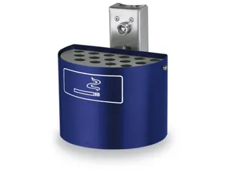 Asbak 2 liter HxØ 135x200mm Wandmontage Halfrond Blauw - 1