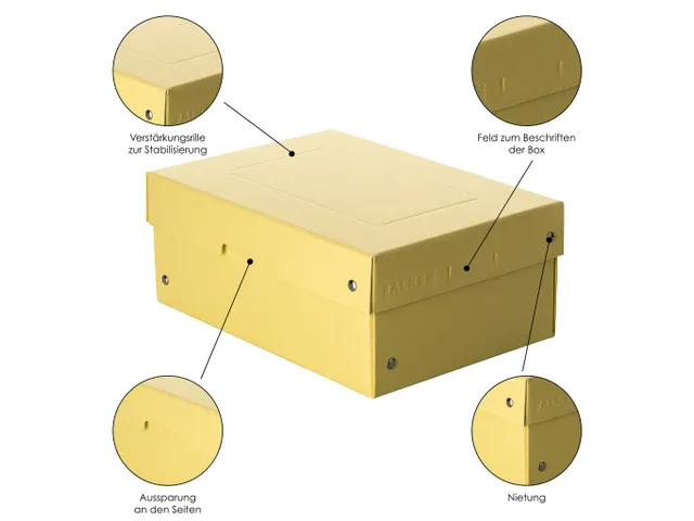 PureBox Pastell A5 jaune 100mm