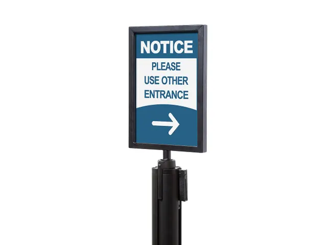 Porte-affiche A4 pour poteau de balisage noir Flexi