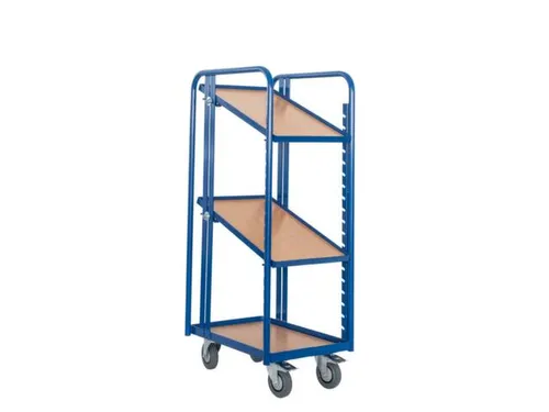 Bijzetwagen Voor Euronorm Bakken 410x610mm 200kg 3 Etages Hout