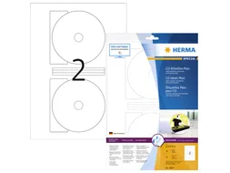 HERMA 8624 CD-etiketten A4 Ø 116mm/18,5mm mat Wit 20 stuks