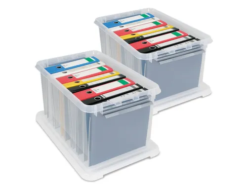 stapelbak,HxLxB 340x600x400mm,62l,PP,transparant,Wanden gesloten