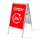 Stoepbord A1 complete set met print 'Ouvert 24h/24 7j/7' Rood
