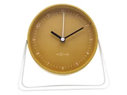 Wekker Nextime Berlin Table 14x13 cm geel metaal