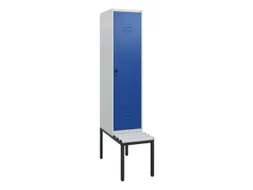locker met bank,HxBxD 1950x400x815mm,1vak,vak B 400mm,draaigrendel