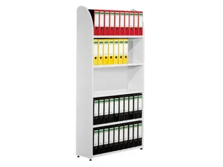 Basisveld H 1900x1000x325mm 5legborden 1zijpaneel Met Achterwand Wit - 1