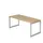 In hoogte verstelbaar bureau,HxBxD 650-850x1800x800mm,blad eiken