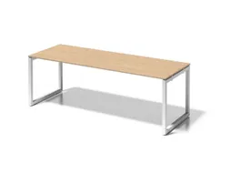 bureau,HxBxD 740x2200x800mm,blad esdoorn,sledeframe verkeerswit