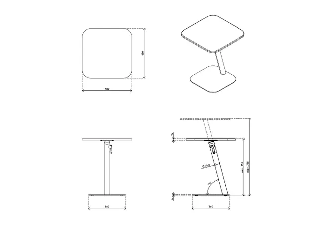 Bento Laptoptafel Zwart Verstelbaar 453