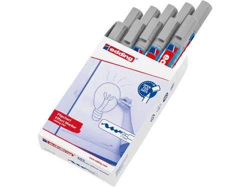 Edding 385 Flipchart effect marker Zilvergrijs