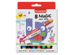 Viltstift Bruynzeel Kids Magic assorti 8 stuks