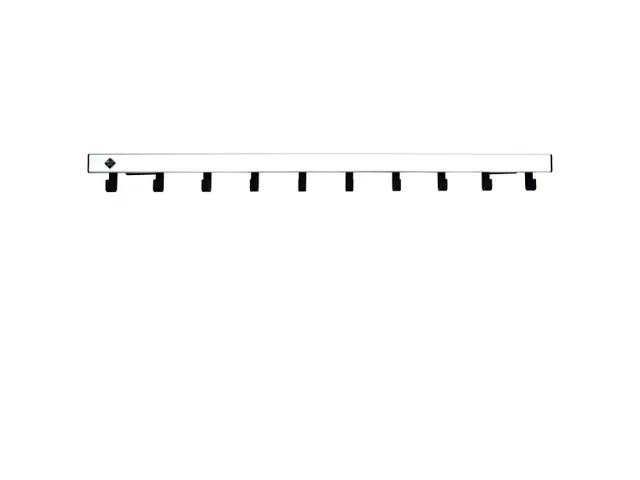 Pro-line Wandgarderobe 10 Haken zwart grijs