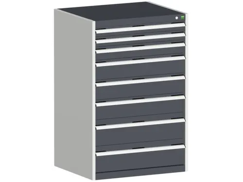 ladekast HxBxD 1200x800x650mm 8laden romp RAL7035 front RAL7016