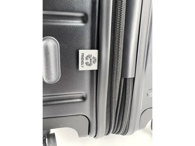 Reistrolleyset JSA 3-delig mat zwart gerecycled ABS