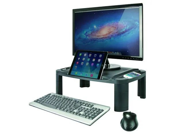 Monitorverhoger Tablet Houder 3 Hoogte Standen Xlarge Zwart
