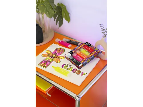 Faber-Castell markeerstift Glassy set á 4 markers