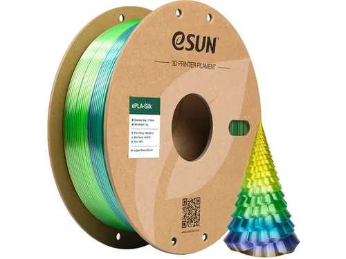 eSUN 3D printer Filament ePLA-Silk 1,75mm Rainbow Forest 1kg