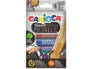 plakkaatverfstick Temperello Metallic 6 stuks - 2