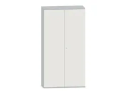 Kantoorkast 1920x1000x430mm Decor Romp Lichtgrijs Decor Front Wit
