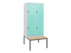 Dubbeldekse dekenkist,HxBxD 1950x800x815mm,2x2vak.,vak B 400mm