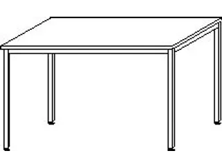 Bureau Hxbxd 720x1200x800mm Bladdecor Beuken Frame Ral 9006 - 13