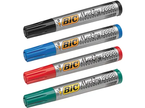 Permanent Marker 2000, Doos Met 4 Stuks Assorti Kleuren