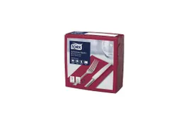 Tork 477618 Soft Dinnerservet Advanced Bordeaux 39x39cm 1/8 vouw