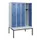 locker met bank,HxBxD 1950x1200x815mm,4vak,vak B 300mm,draaigrendel