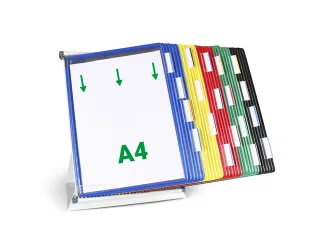 Zichtpanelensysteem Tarifold Bureauset A4 Grijs met 30 tassen Assorti - 4