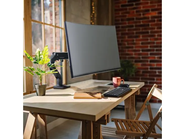 HX Bureau Monitorarm Mat Zwart