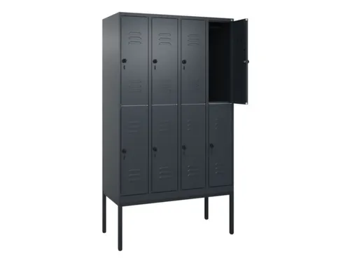 dubbeldekse locker,HxBxD 2120x1200x500mm,4x2vak.,vak B 300mm