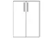 dubbele vleugeldeur,v. kantoorstelling,HxB 1144x800mm