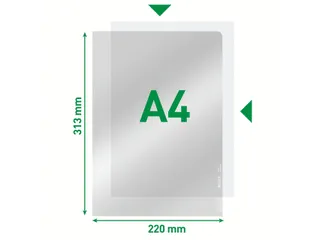 Insteekmap L-map Leitz 4106 Premium A4 0.15mm Helder Pvc Transparant - 5