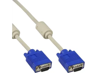 Kabel Inline S VGA 15HD M-M 2 meter beige en blauw - 1