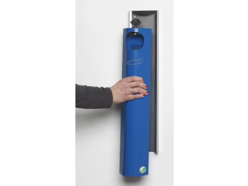 Wandasbak 3.5 liter 550x110x85mm Ral5010 Blauw Slot Staal