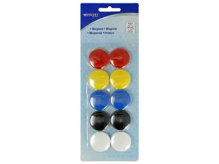 Magneet Westcott assorti pak à 10st. Ø 30x8mm, 900g - 2