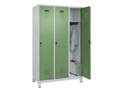locker,HxBxD 1950x1200x500mm,3vak,vak B 400mm,draaigrendel,voeten