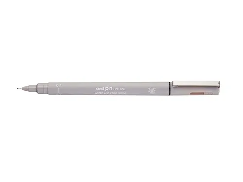 Fineliner Uni-ball Pin 0.1mm lichtgrijs