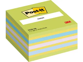 Memoblok 3M Post-it 2028NB kubus 76x76mm neon assorti 450vel - 1