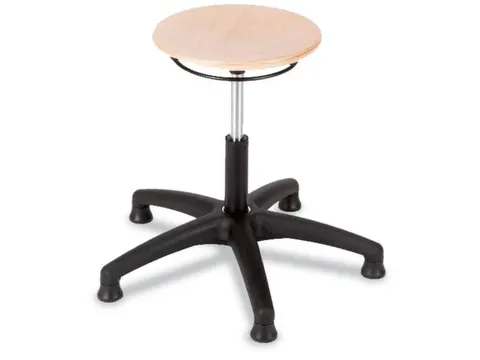 Werkplaatskruk H 390-520Mm Beuken Multiplex Glijders Gasveer Zwart