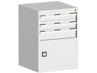 ladekast HxBxD 900x650x650mm 3laden RAL7035 front RAL7035 - 2
